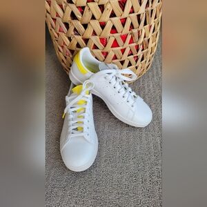 Adidas Women's Originals Stan Smith Shoes US7 White/Yellow/Gray GY1344